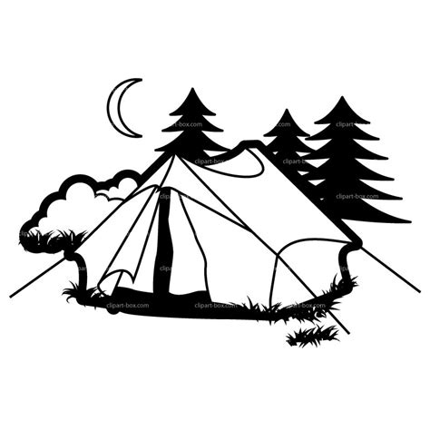 camping clip art black and white|free camper clip art.